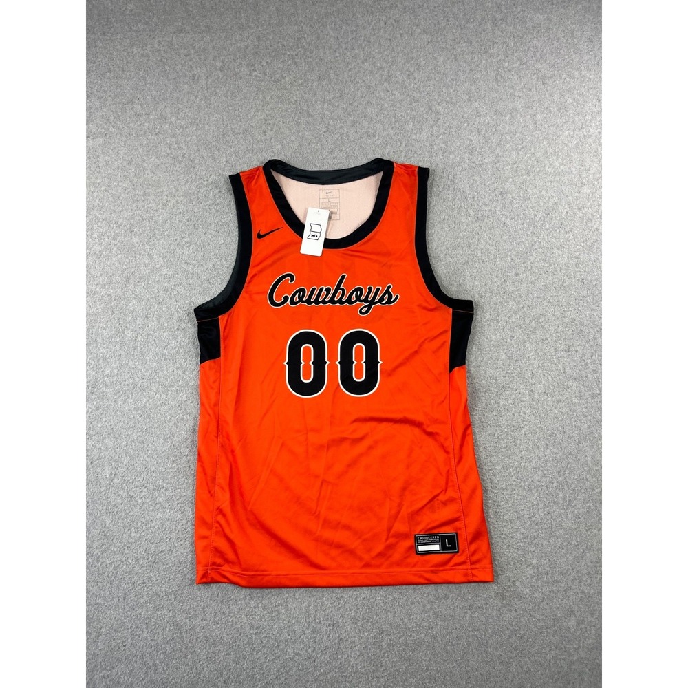 Oklahoma State University Basketball Jersey Mens L Orange Nike OSU Cowboys